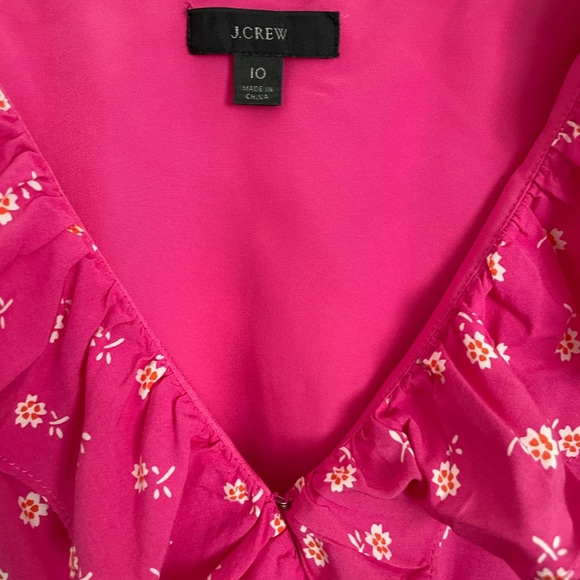 J. Crew Pink Floral Ruffle Dress - Picture 2 of 9